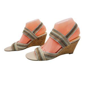 Womens Coach And Four 3" Slingback Wedge Heel Sandals. Size 8.5M